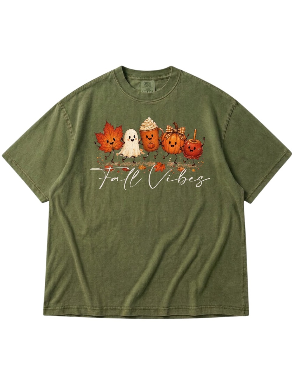 Moss "Fall Vibes" Graphic Tee - Cute Autumn Characters